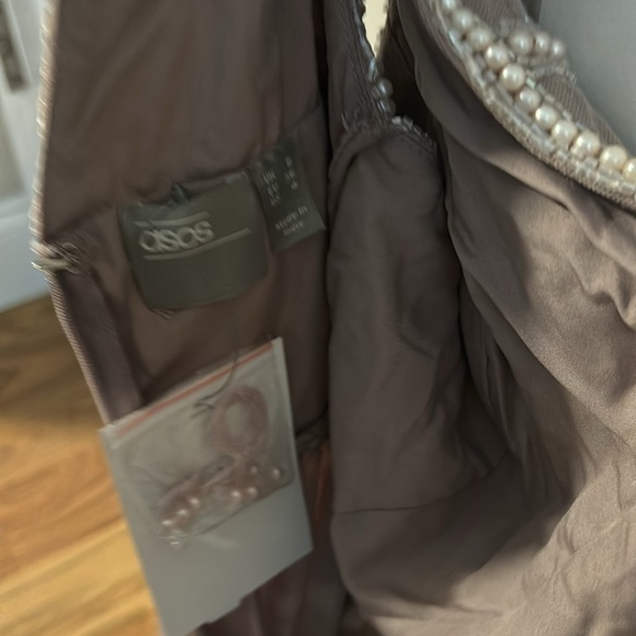 NWT ASOS Petite beaded lavender gown size 4 - Picture 4 of 6